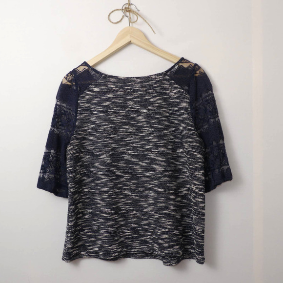 Anthropologie Postmark Patel 3/4 Lace Top Size M - Picture 3 of 8